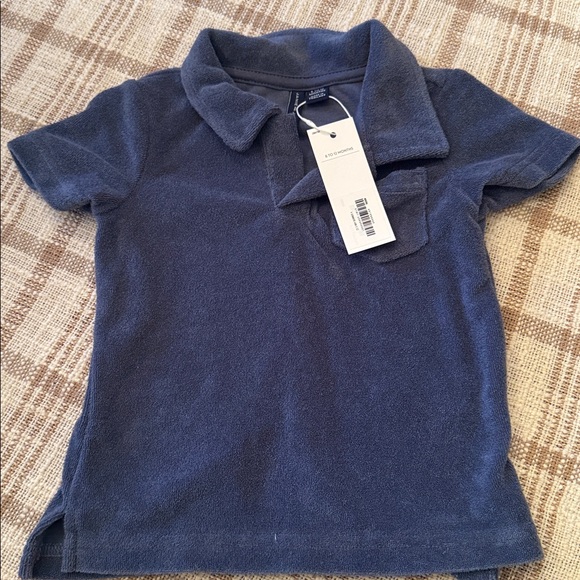 Janie & Jack Deep Blue Terry Polo 6-12M | NWT with Tags | Premium Boys Shirt - Picture 3 of 5